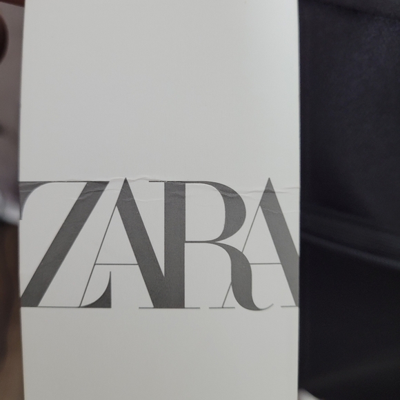 NWT ZARA Black Strap Women's Midi Dress Zip Back Sz L - Picture 4 of 7